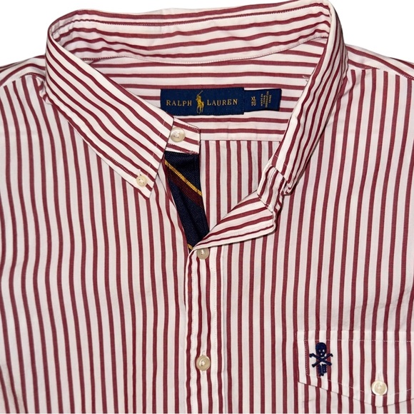 Polo by Ralph Lauren Skull & Bones Boathouse Collection Pinstripe Oxford Shirt - Picture 5 of 12